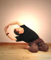 Tolangulâsana, la posture du balancier. Quatrième phase. C. Tikhomiroff 2005
